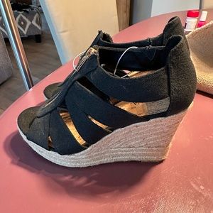 NWT Merona Black Wedges